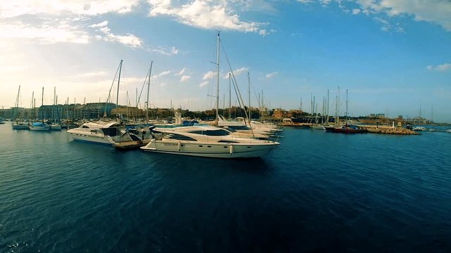 Msida Yacht Marine view from bay, Malta
