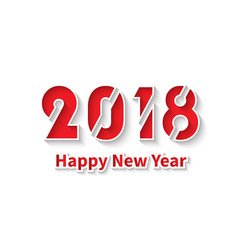 New Year 2018 .3D illustration of 2018 red numbers on a white background