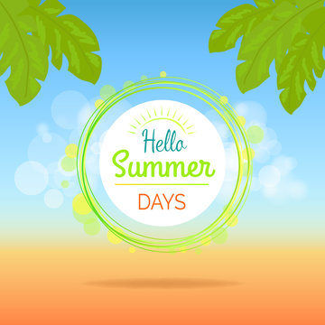 Hello Summer Days Promotional Poster with Text