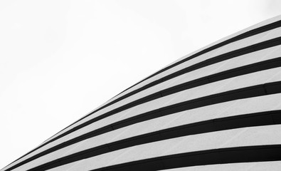 Architecture of modern building pattern black and white
