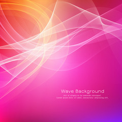 Abstract pink wave background design