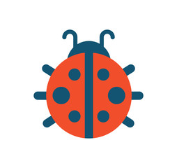 Ladybug with Dots Creature Vector Illustration