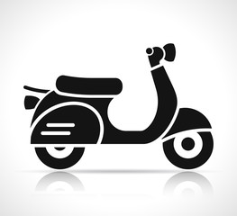 scooter icon on white background © Francois Poirier