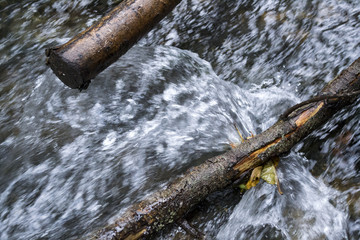 The stream of water. Water texture.