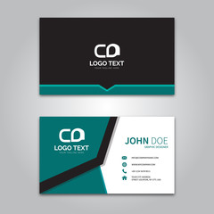 Green business card template
