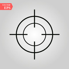 Target icon in trendy flat style isolated on white background. Symbol for your web site design, logo, app, UI. Vector illustration, EPS