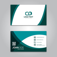 Green business card template