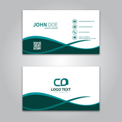 Green business card template