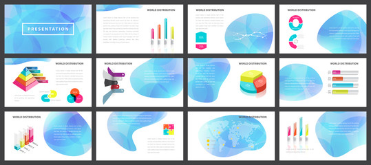 Vector presentation template. Infographics elements for business presentations and reports.
