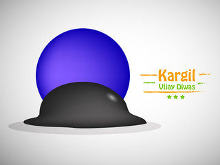 Illustration of Kargil Vijay Diwas background. Kargil Vijay Diwas meaning is a victory day for Indian Soldiers celebrated on 26th of July in owner of the Kargil war hero's in India