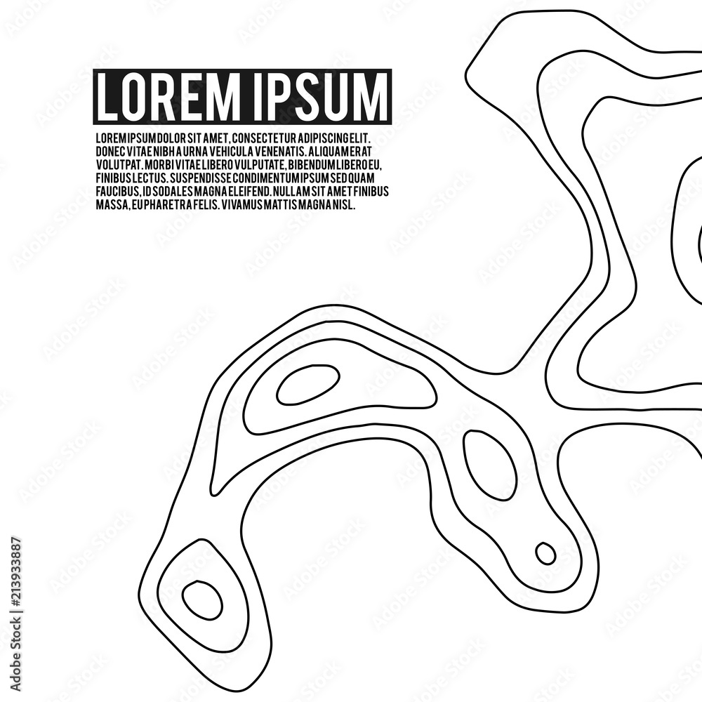 Poster vector contour topographic map background. topography and geography map grid abstract backdrop. busi