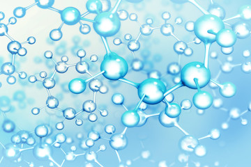 Molecules on scientific background