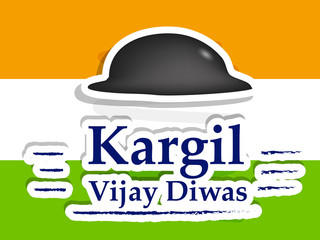 Illustration of Kargil Vijay Diwas background. Kargil Vijay Diwas meaning is a victory day for Indian Soldiers celebrated on 26th of July in owner of the Kargil war hero's in India