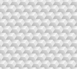 White seamless volumetric texture. Vector modern pattern.