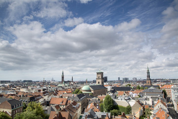 Fototapeta na wymiar View of Copenhagen from Round Tower