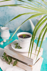 Cup of tea with mint