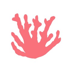 coral isolated hand drawing vector. on a white background.
