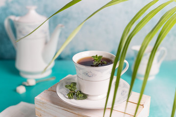 Cup of tea with mint