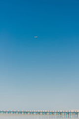beautiful seascape view long bridge to the sea