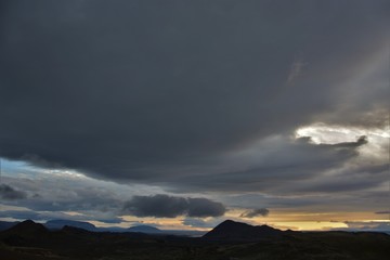 Sunset at Krafla Lava Fields