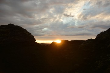 Sunset at Krafla Lava Fields
