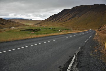 A small Icelandic village in a valley
