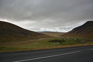 A small Icelandic village in a valley