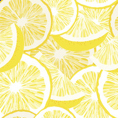 Gelbe Zitrone nahtloses Vektormuster