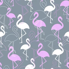 Fototapete Flamingo Flamingo seamless pattern. Vector illustration.