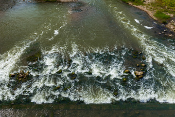 River rapids. Summer view