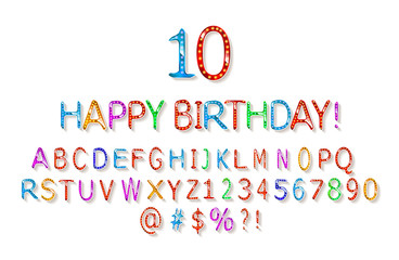 Children Happy birthday greeting card.