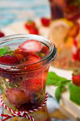 Cold transparent drink