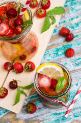 Cold transparent drink