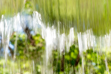 Wall of moving water in nature as background