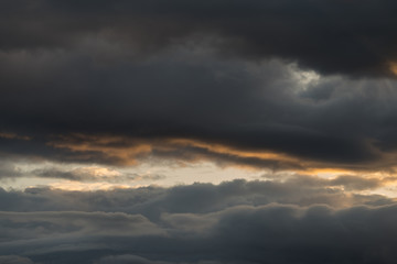 Evening sky and amazing clouds