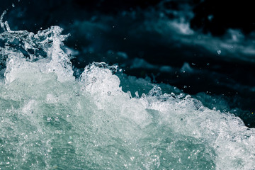 Stormy waves in the ocean as a background