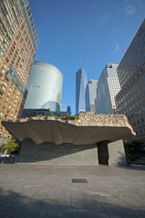 Office buildings and world trade center in lower manhattan, New York City