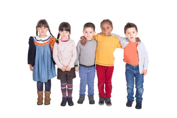 Obraz premium little kids posing isolated in white