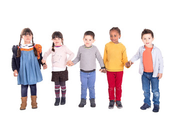 Obraz premium little kids posing isolated in white