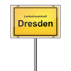 Ortsschild - Dresden