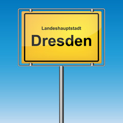 Obraz premium Ortsschild - Dresden