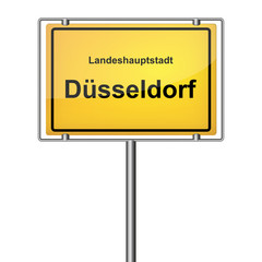 Ortsschild - Düsseldorf