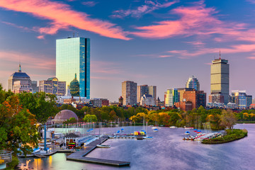 Boston, Massachusetts, USA River Skyline