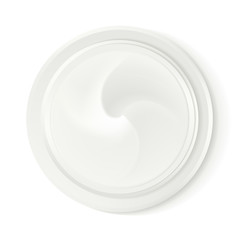 Top view hygienic cream. Illustration isolated on white background. Graphic concept for your design