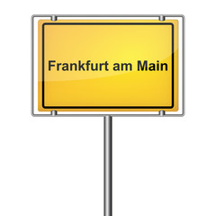 Ortsschild - Frankfurt am Main
