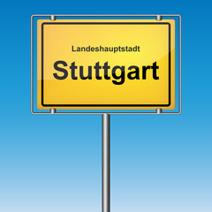 Obraz premium Ortsschild - Stuttgart