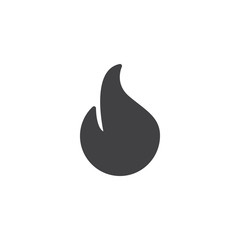 Fire flame vector icon. filled flat sign for mobile concept and web design. simple solid icon. Hot Symbol, logo illustration. Pixel perfect vector graphics