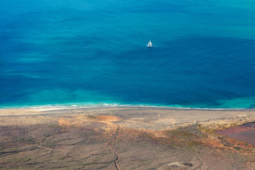 Ocean surface aerial view