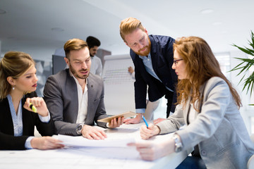 Business colleagues working together at office