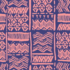 Seamless vector hand-drawn ethnic ornate for fabric, textile, ceramic, craft, wrapping